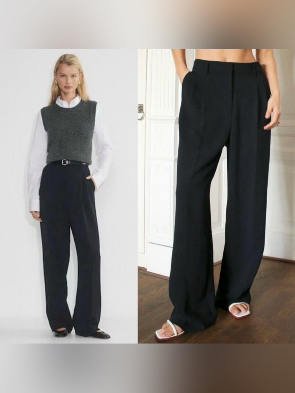 NEW! Aritzia- The Effortless Pant Crepette Black High Waist Trouser Size 4